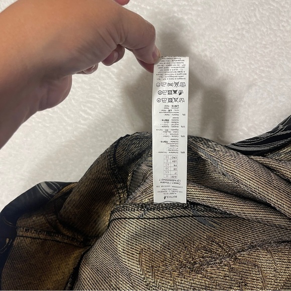 Beatrice b. Italia Floral Jacquard Shimmering Lurex Dress Women's 6 - Picture 14 of 15